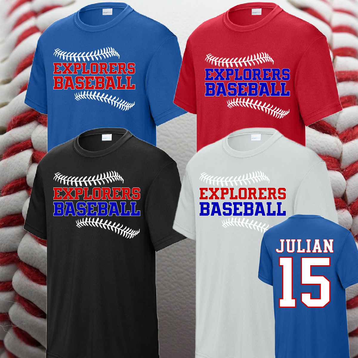 Midland Explorers - Logo Performance Tee (Youth & Adult) (Copy)