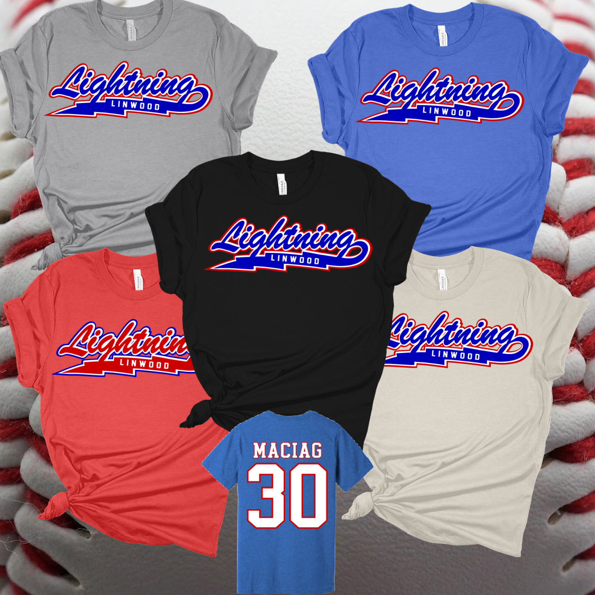 Linwood Lightning - Logo Tee (Youth & Adult Sizes)