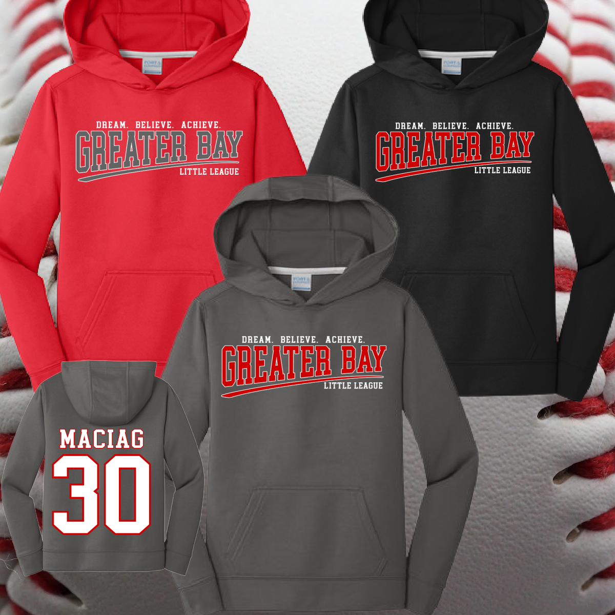 Greater Bay Little League - Swoosh Logo Performance Hoodie (Youth & Adult)