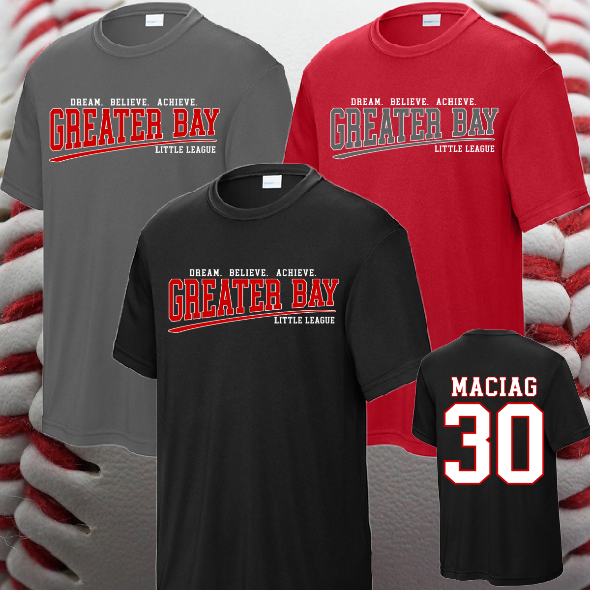 Greater Bay Little League - Swoosh Logo Performance Tee (Youth & Adult)