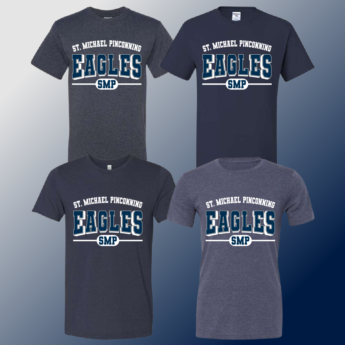 St. Michael Eagles - Navy Varsity Mascot Tee (Youth & Adult) - MADE TO ORDER/TWO WEEKS