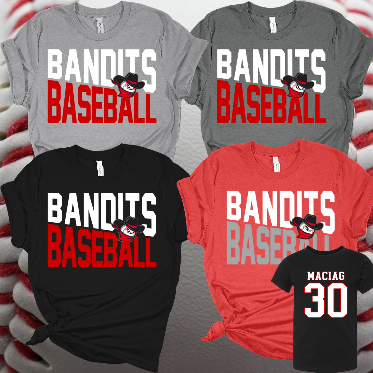 Bay City Bandits - Angled Logo Premium Tee (Toddler, Youth & Adult)