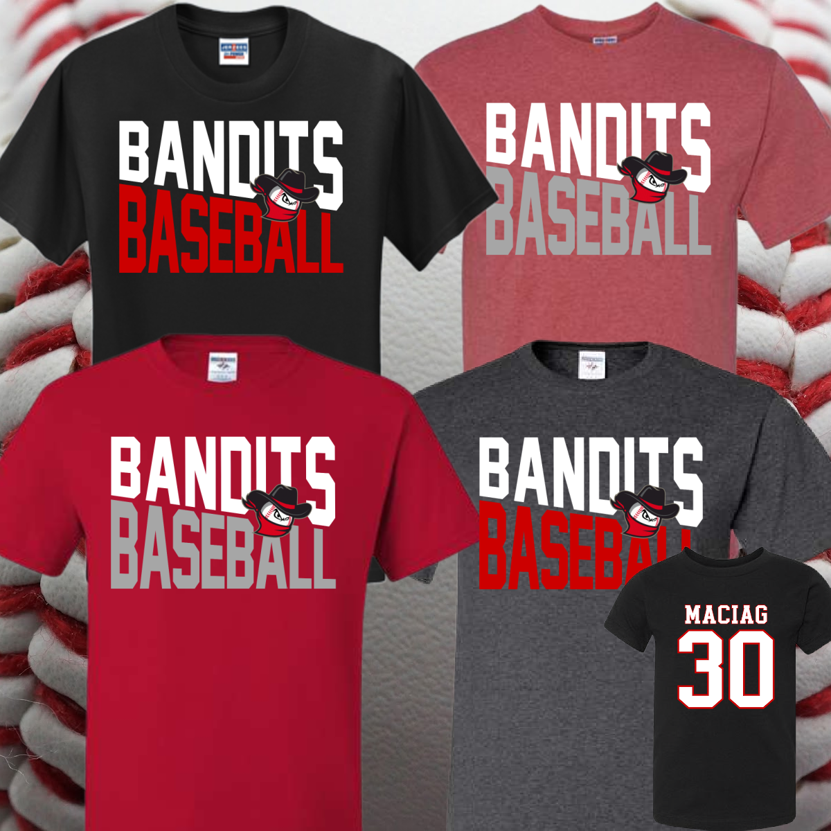 Bay City Bandits - Angled Logo Basic Tee (Youth & Adult)