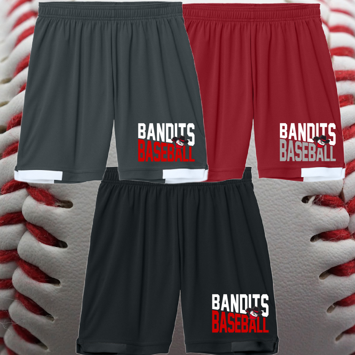 Bay City Bandits - Angled Logo Performance Shorts (Youth & Adult)