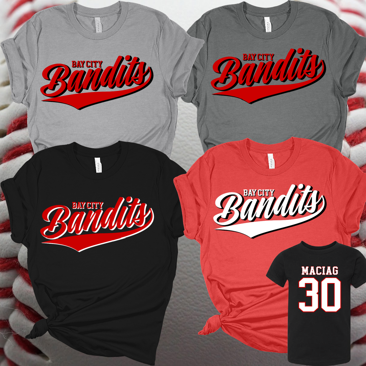 Bay City Bandits - Swoosh Logo Premium Tee (Toddler, Youth & Adult)