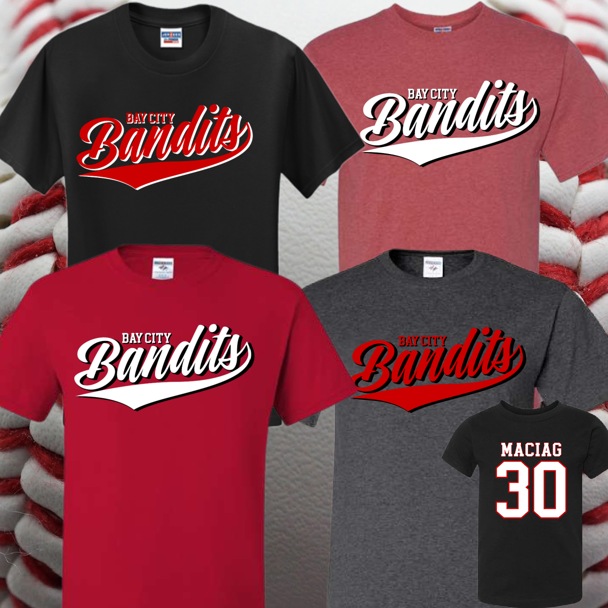 Bay City Bandits - Swoosh Logo Basic Tee (Youth & Adult)