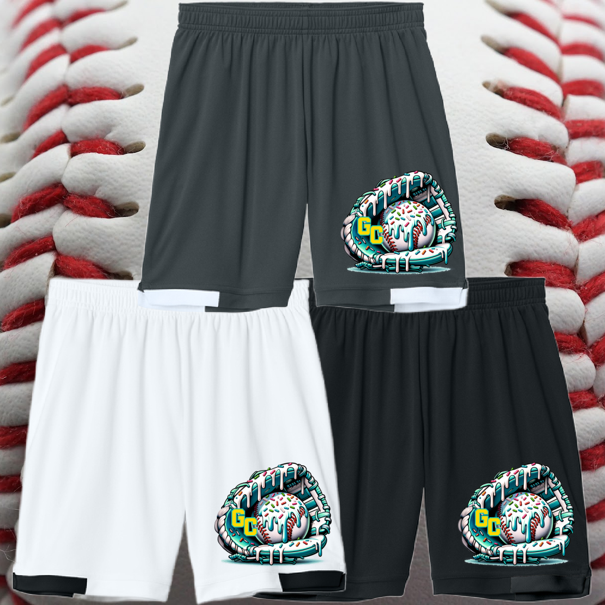 GLB Game Changers - Ice Cream Drip Glove Performance Shorts (Youth & Adult)
