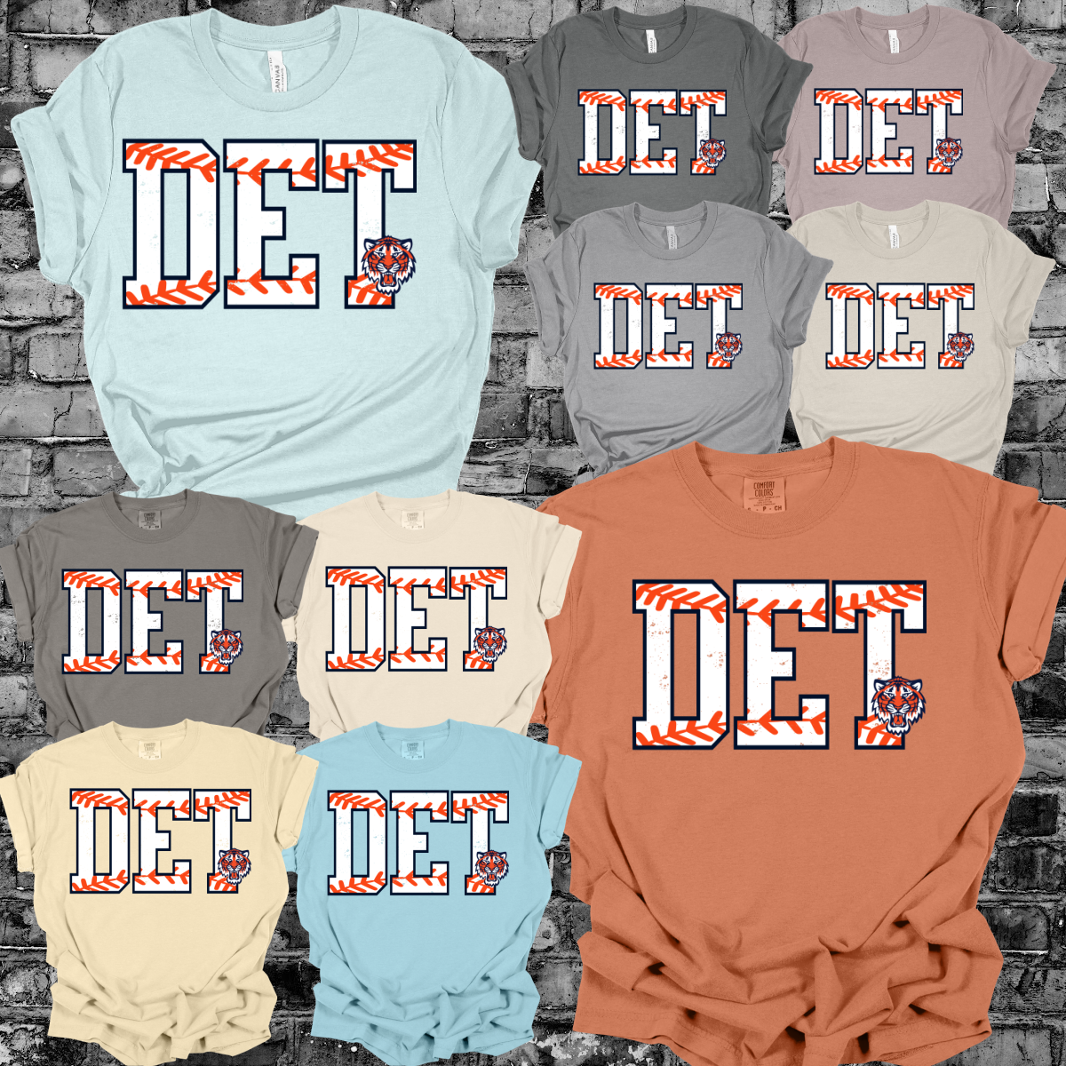 D E T Detroit Baseball Tee