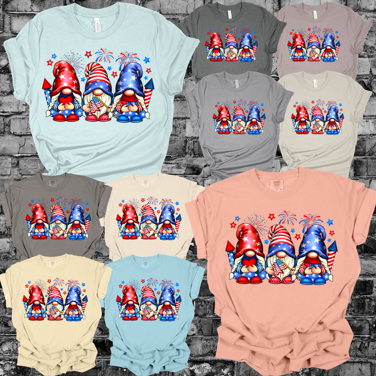 Red White & Blue USA Gnomes