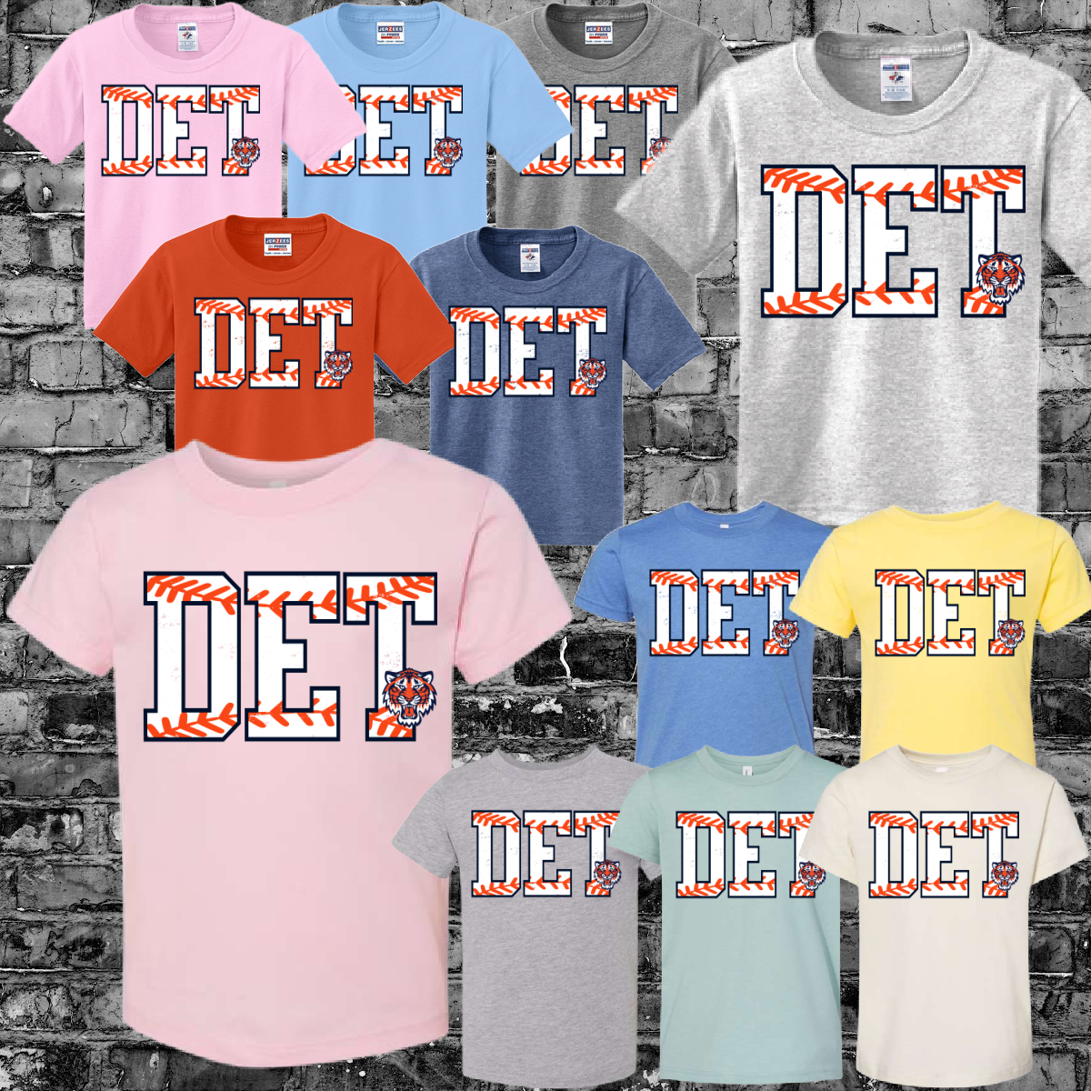 Detroit Baseball - D E T Tee (Youth)