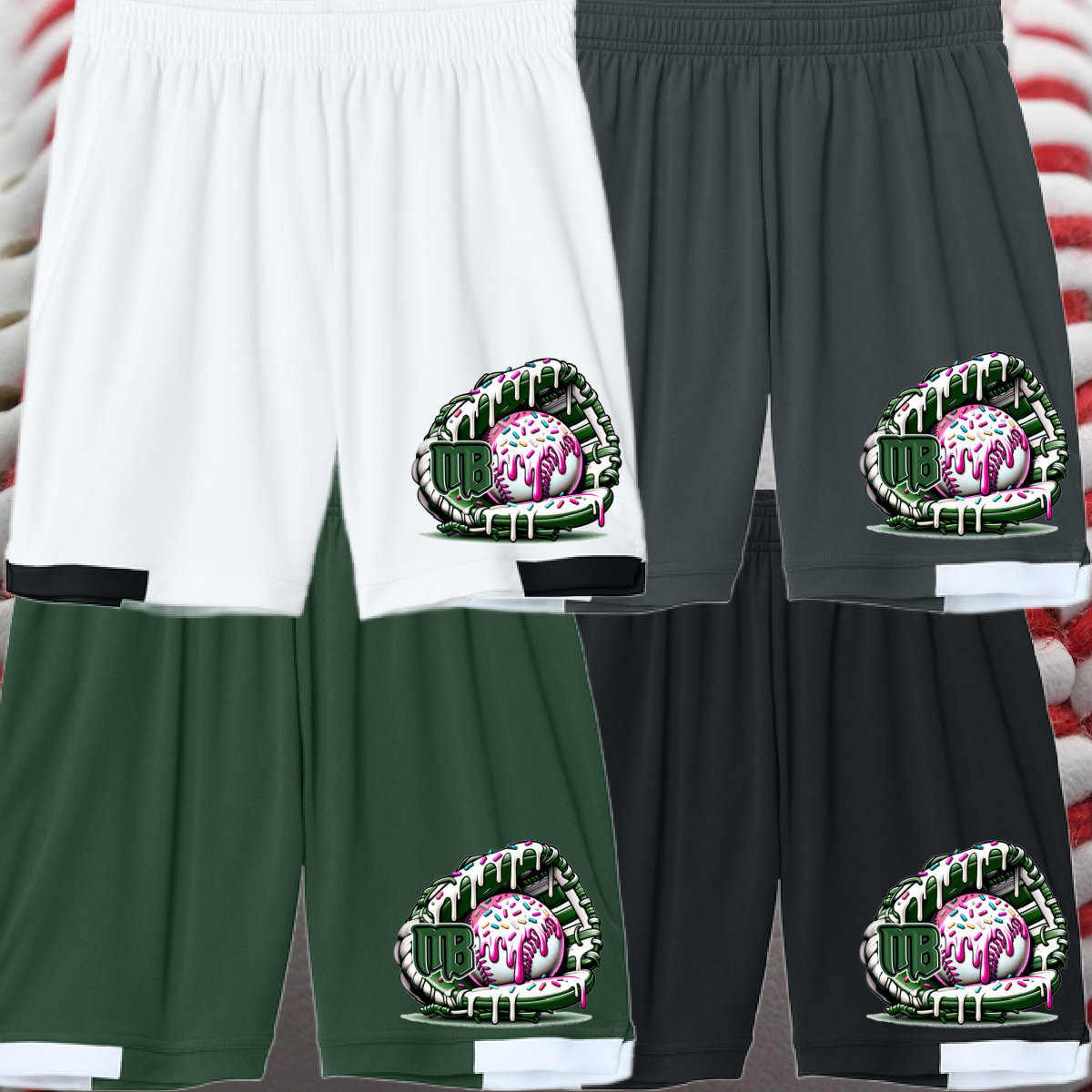 Michigan Batmen - Ice Cream Drip Glove Performance Shorts (Youth & Adult)