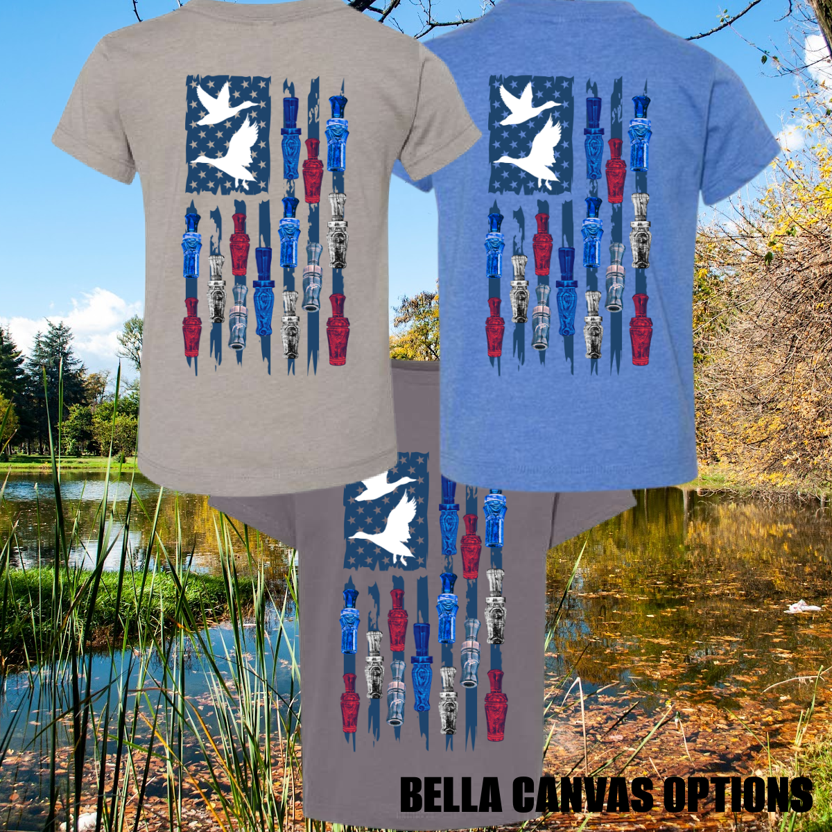 Great Lakes Boys - USA Duck Call Flag Premium Tee (Toddler, Youth & Adult)