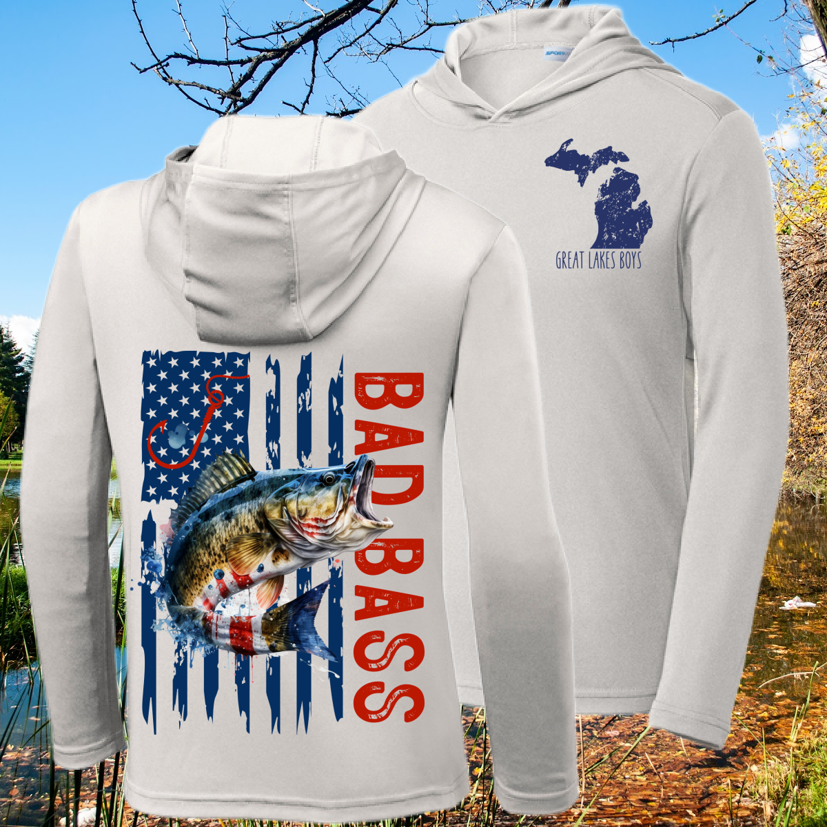 Great Lakes Boys - Bad Bass Hooded Long Sleeve (Youth & Adult)