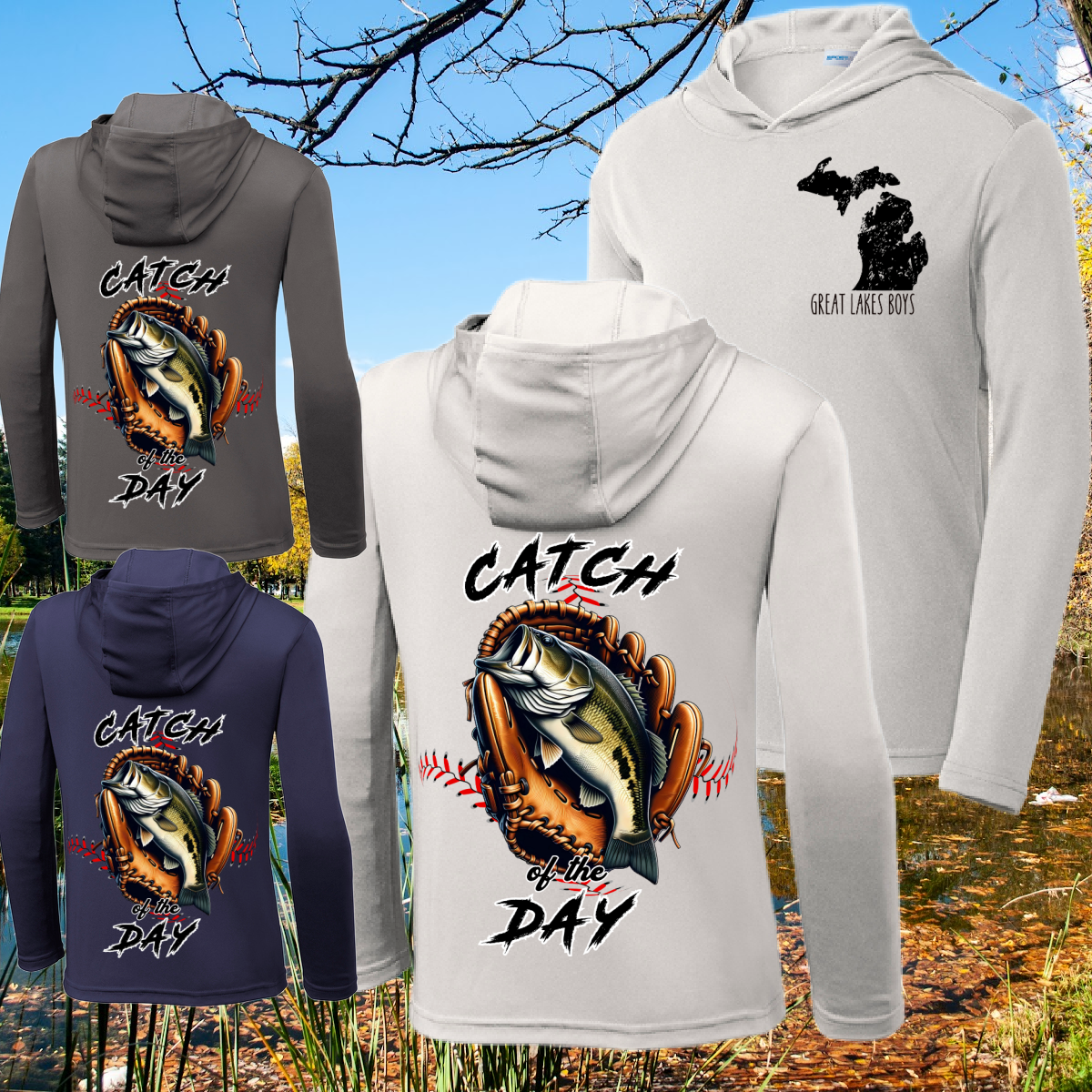 Great Lakes Boys - Catch Of The Day Hooded Long Sleeve (Youth & Adult)