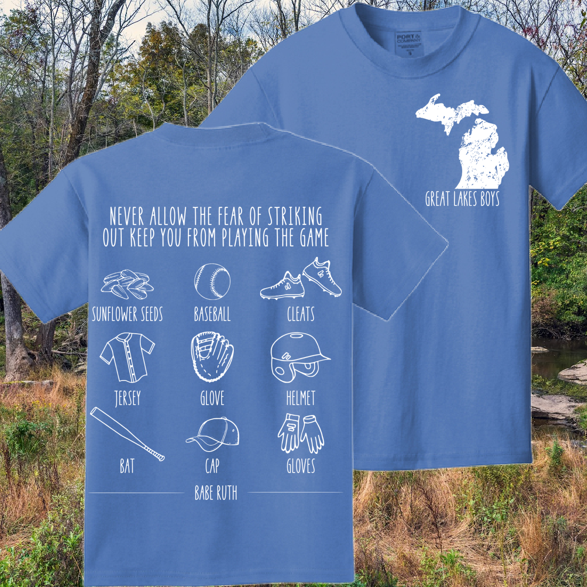 Great Lakes Boys - Baseball Collage Beach Wash Tee (Youth & Adult)