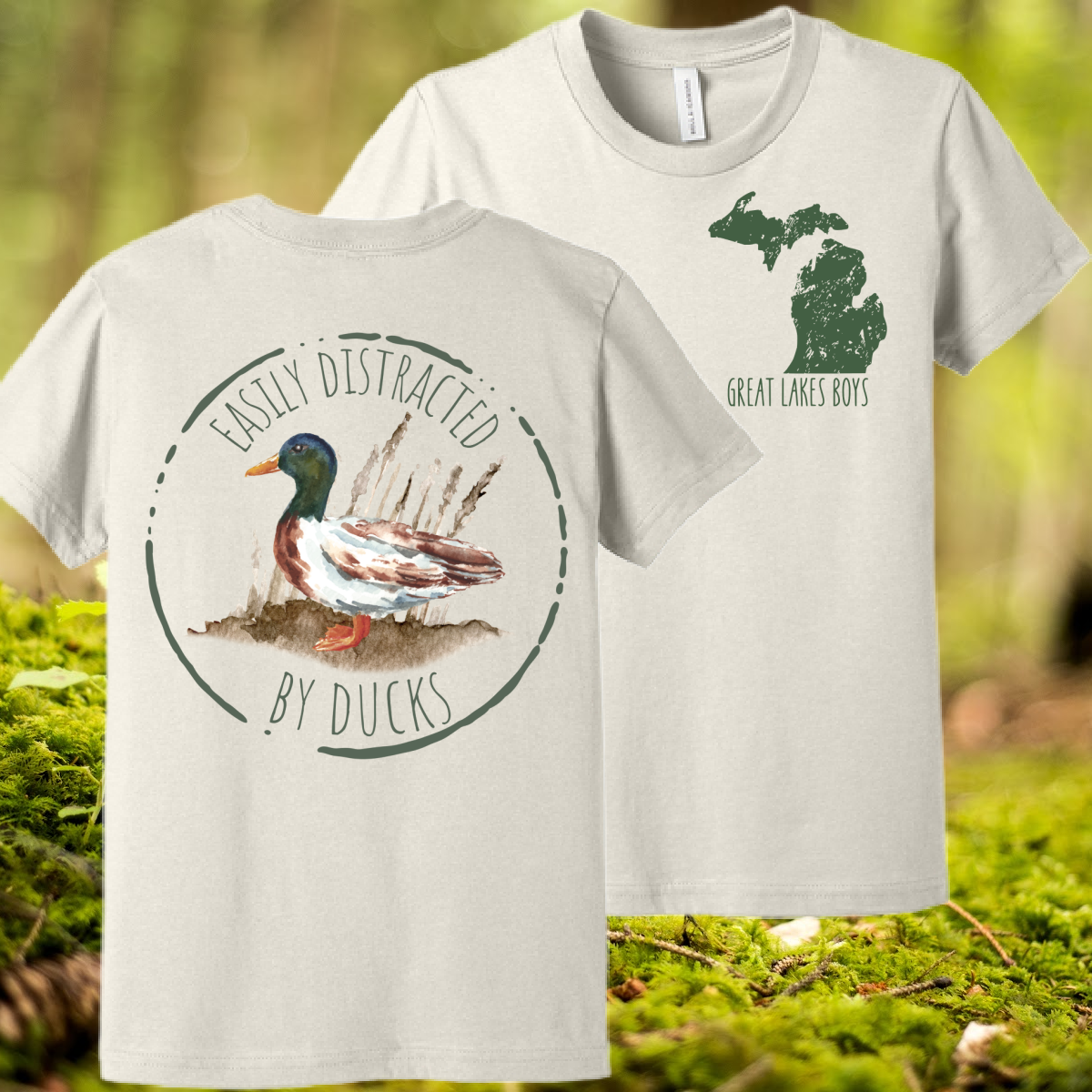 Great Lakes Boys - Easily Distracted By Ducks Premium Tee (Toddler, Youth & Adult)