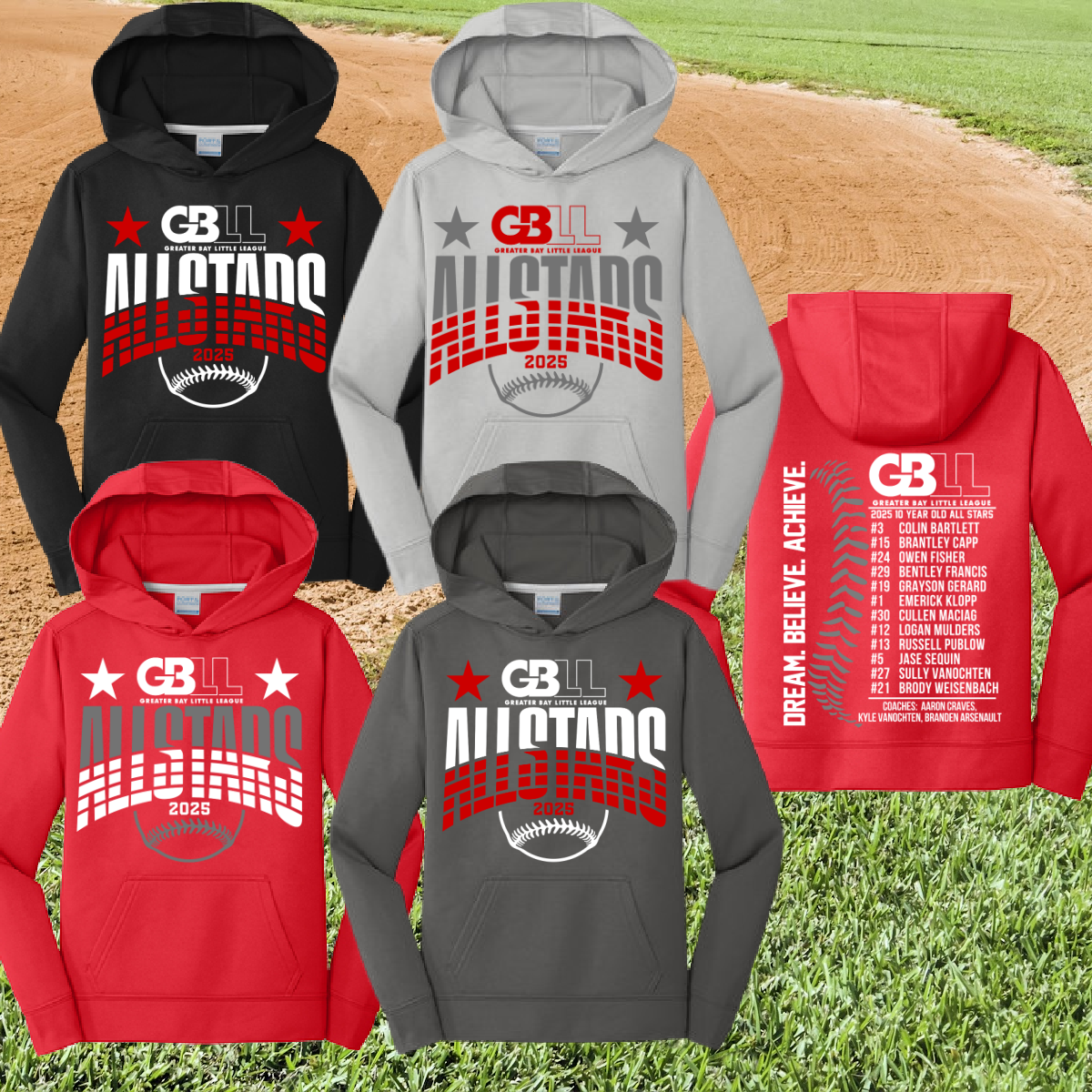 Greater Bay Little League - 2025 All Star Performance Hoodie (Youth & Adult)