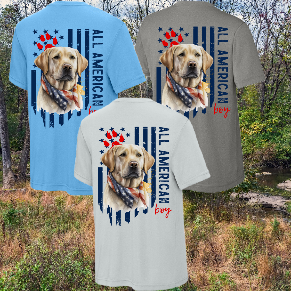 Great Lakes Boys - All American Boy Yellow Lab Performance Tee (Youth & Adult)
