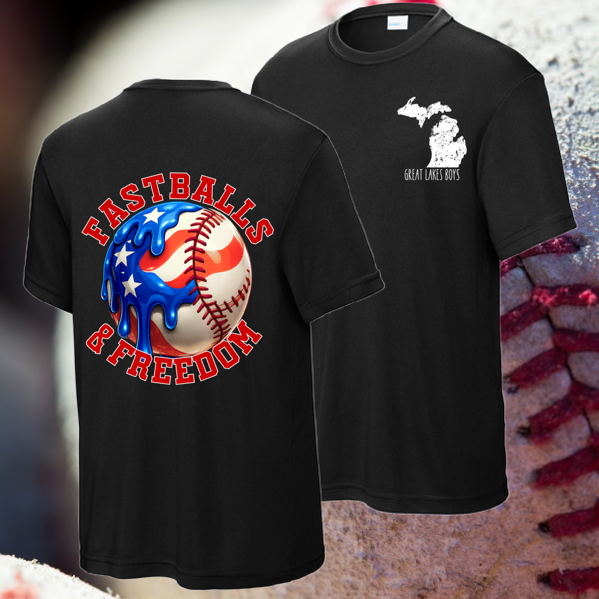 Great Lakes Boys - Fastballs & Freedom Performance Tee (Youth & Adult)