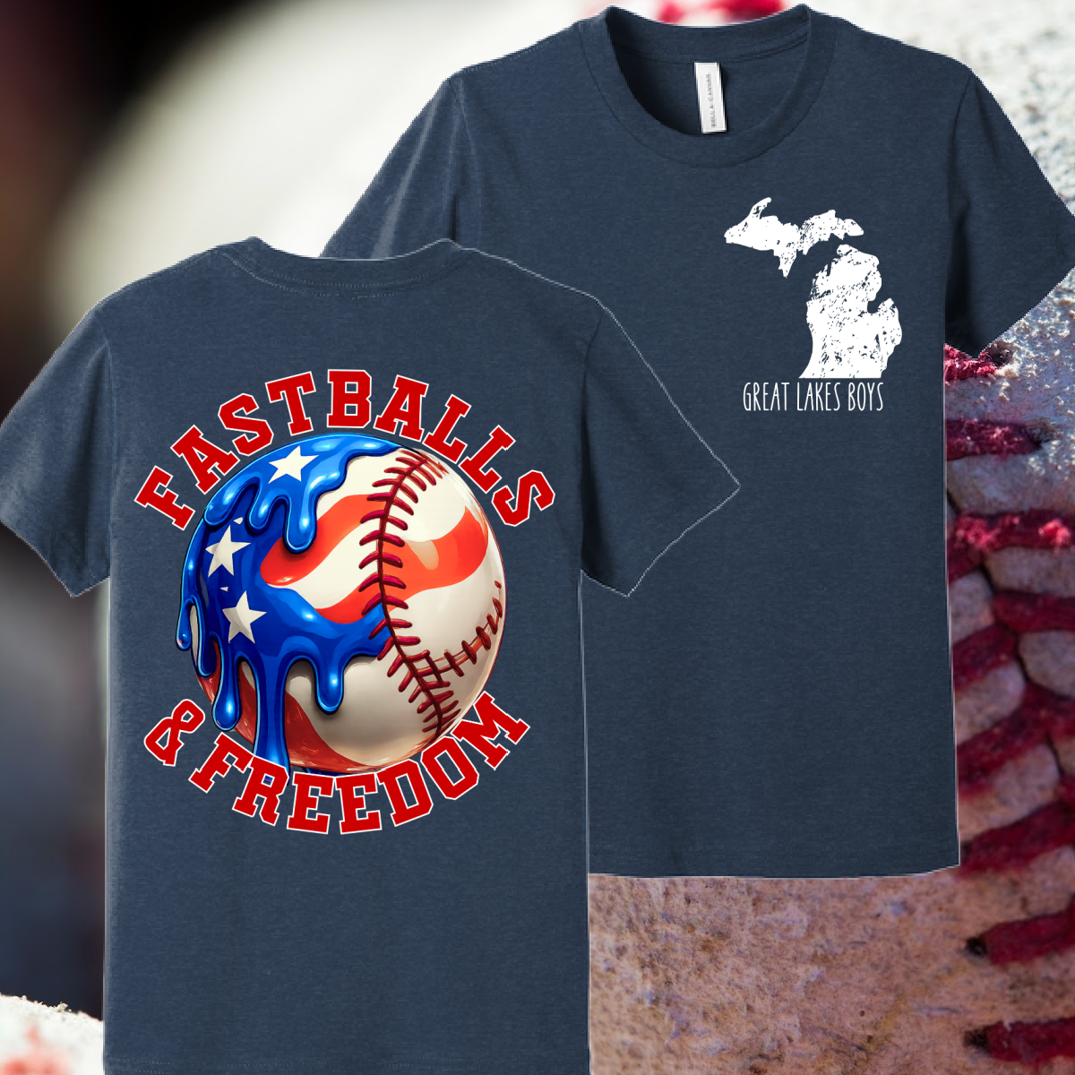 Great Lakes Boys - Fastballs & Freedom Premium Tee (Toddler, Youth & Adult)