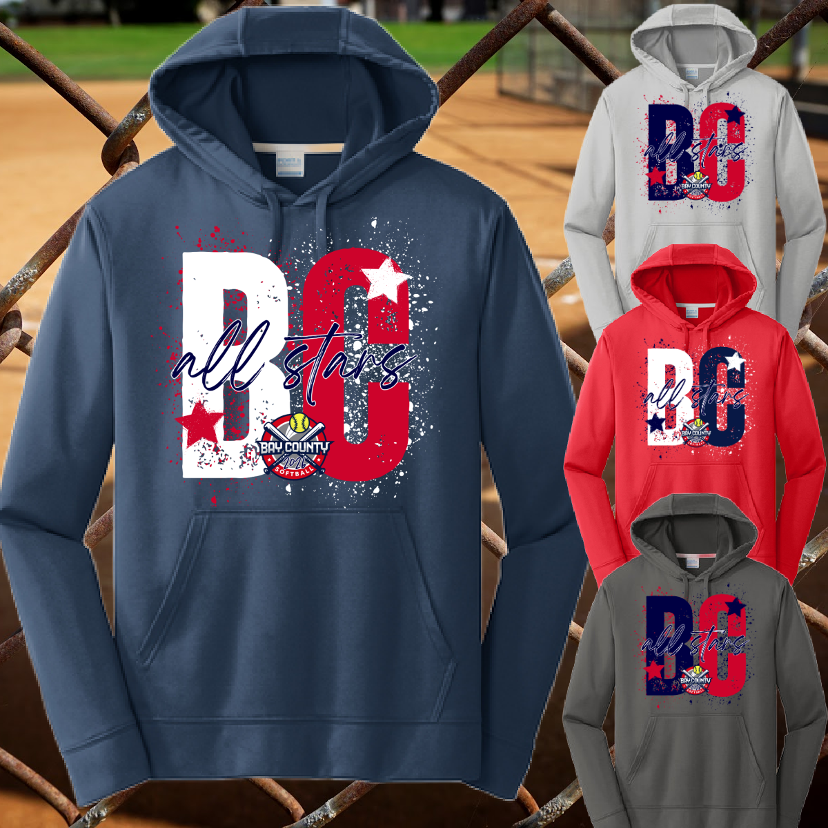 BCSLL 2026 All Stars Splatter - Performance Hoodie (Youth & Adult)