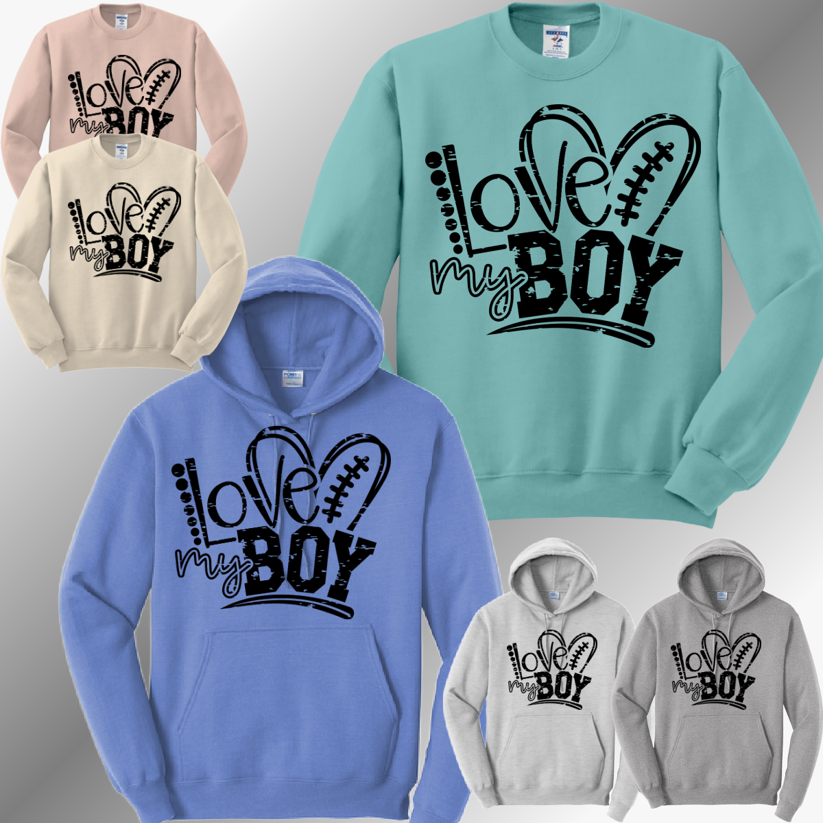 Football - Love My Boy Sweatshirt (Black Ink)
