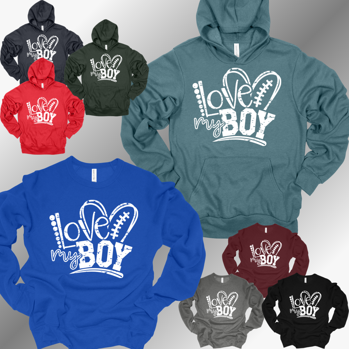Football - Love My Boy Premium Sweatshirt