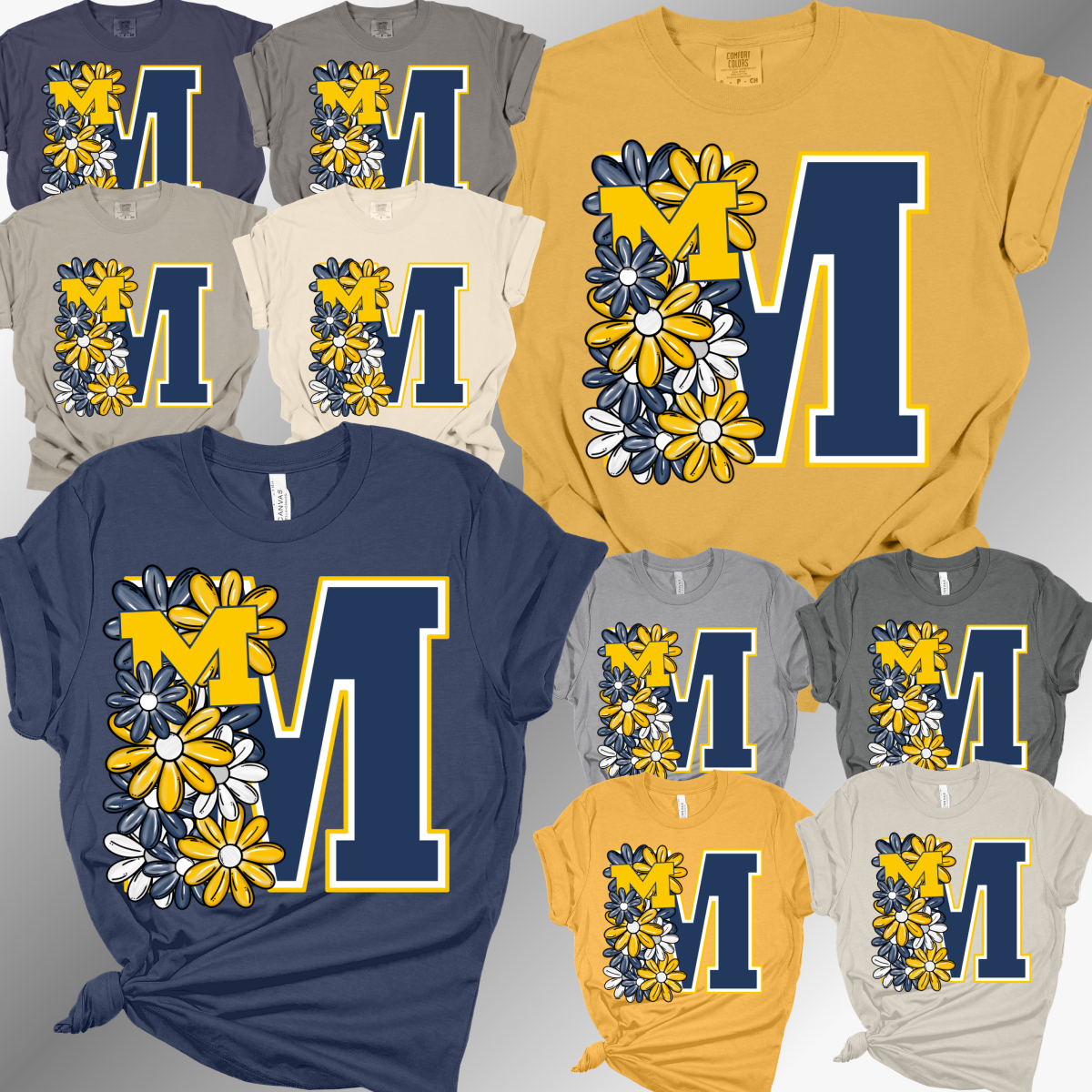 Wolverines - Floral M Tee
