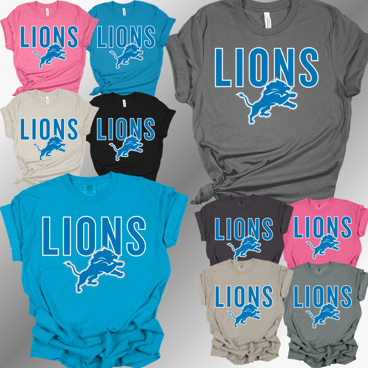 Detroit Football - Oversized Logo Tee