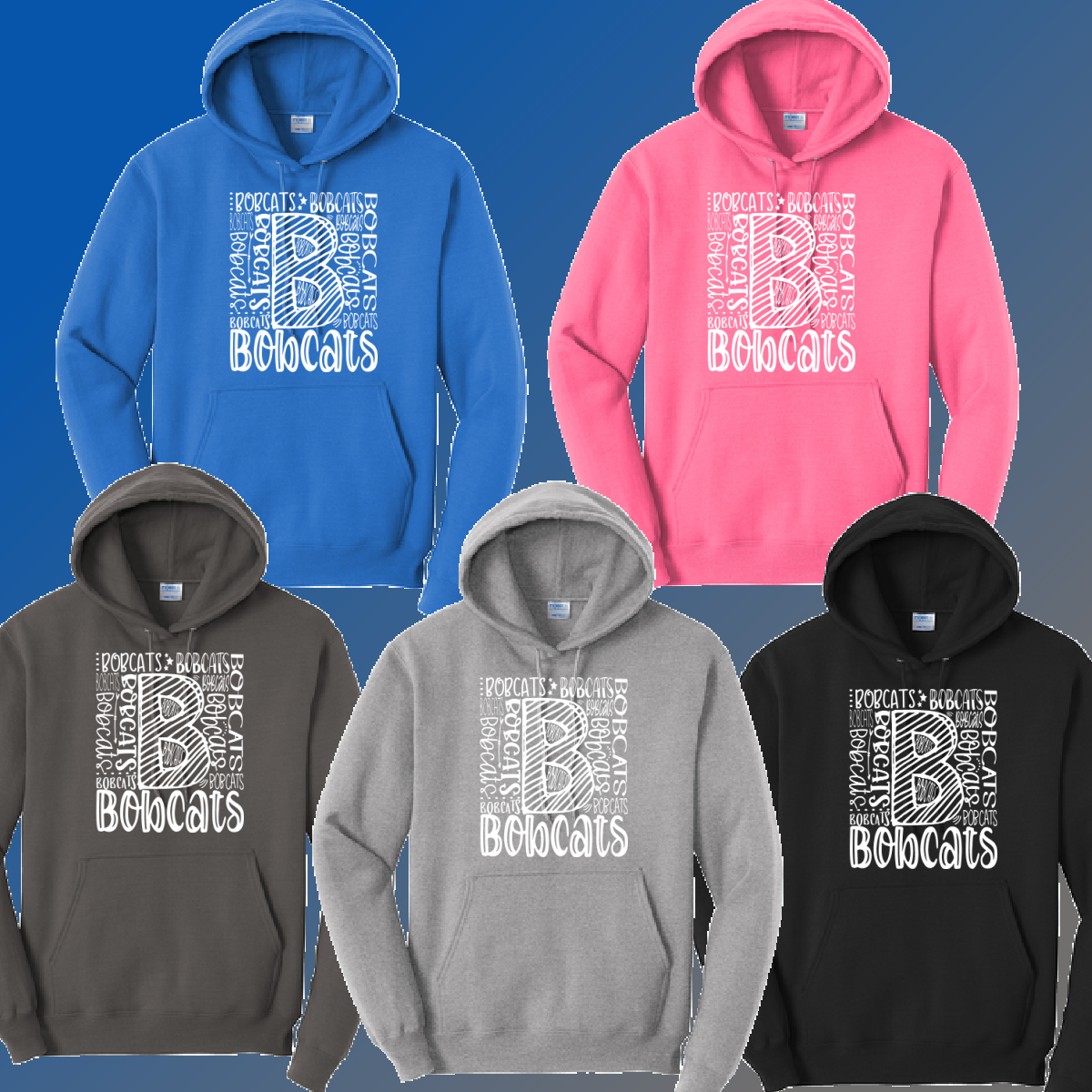 McAlear Sawden Bobcats - Collage Basic Hoodie (Youth & Adult) - MADE TO ORDER/TWO WEEKS