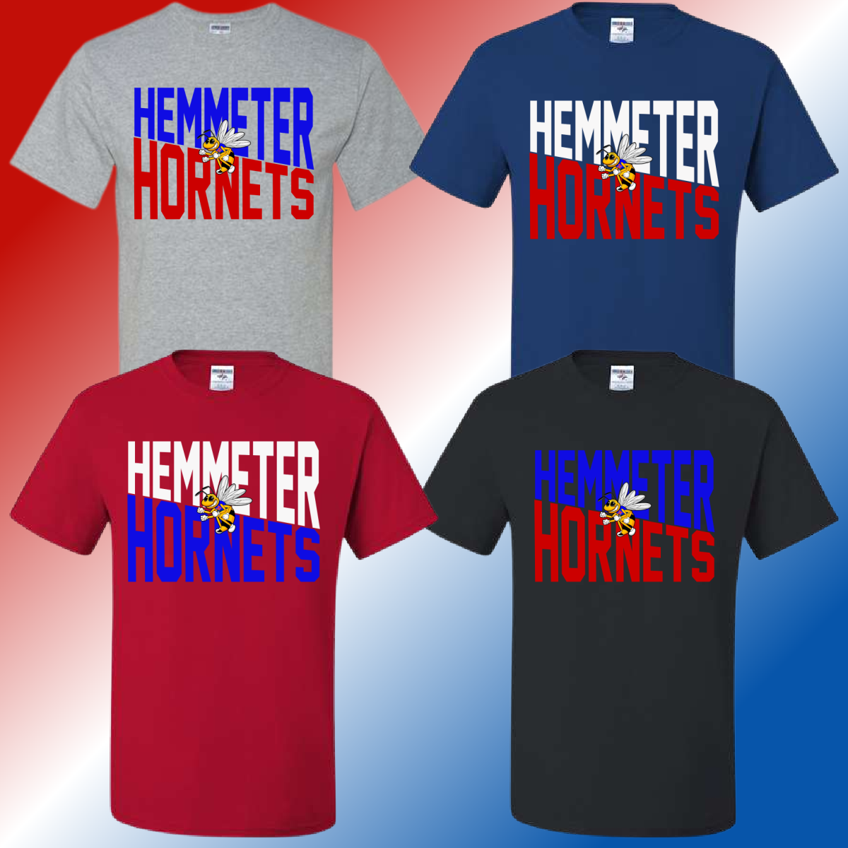Hemmeter Elementary - Angled Logo Basic Tee (Youth & Adult) - MADE TO ORDER/TWO WEEKS
