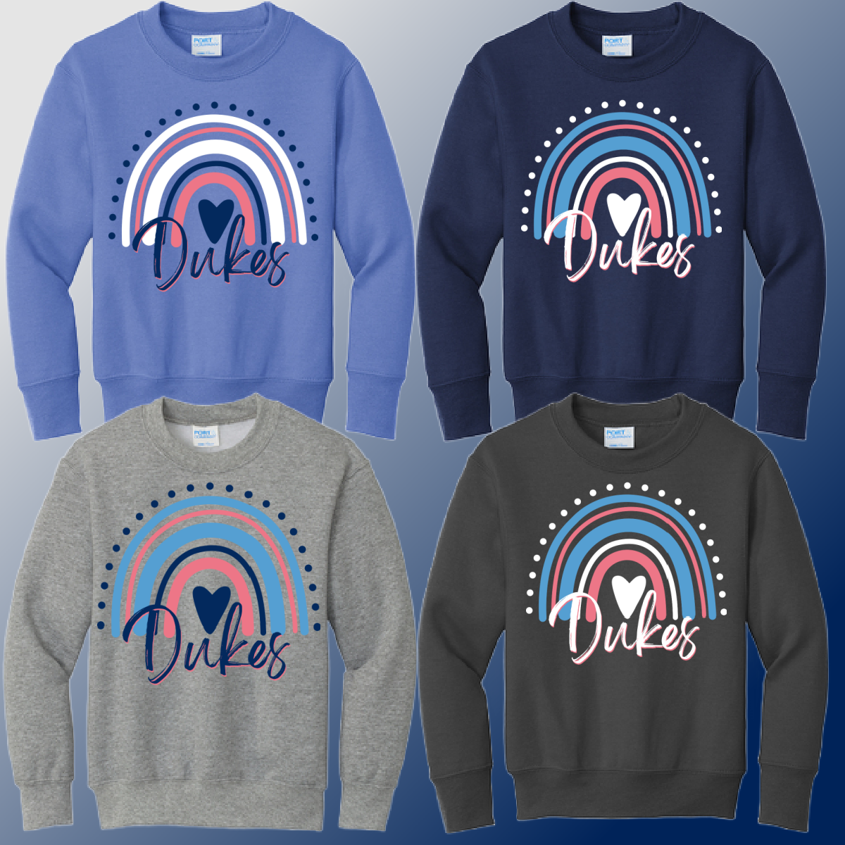 Dukes - Rainbow Basic Crewneck (Youth & Adult)