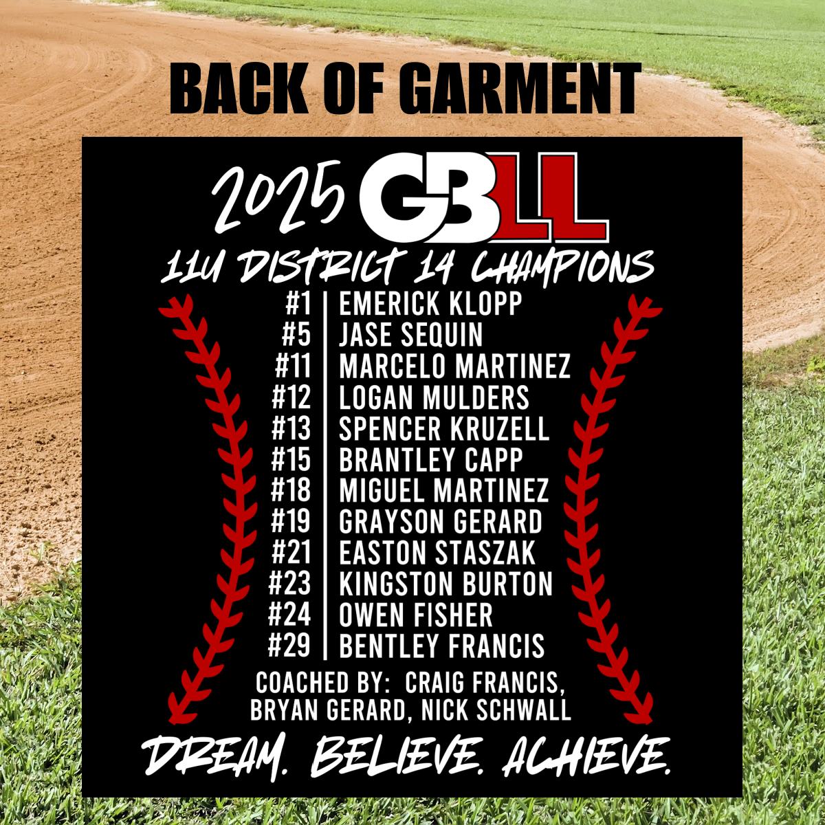 Greater Bay Little League - 2025 District Champs STATE BOUND Performance Tee (Youth, Adult & Tall)