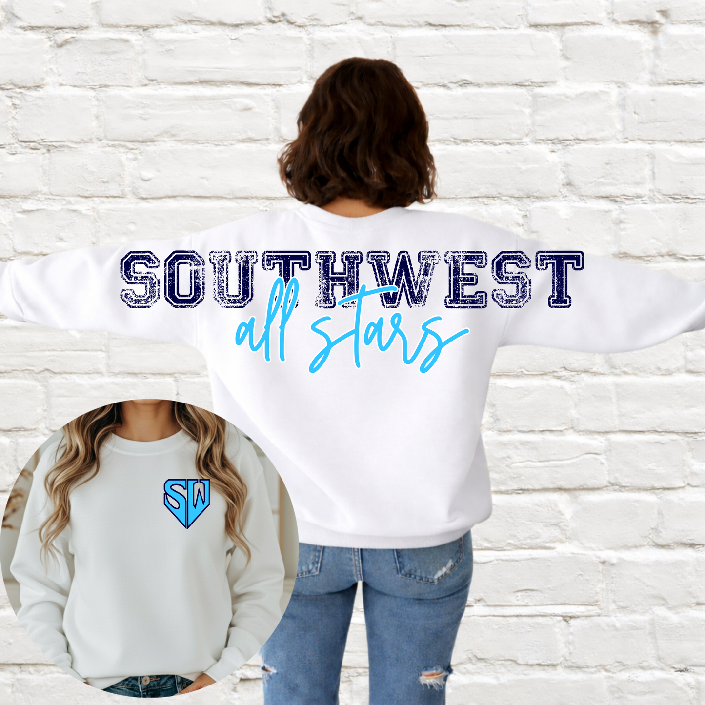 Southwest LL 2026 All Stars Stars Back Design - Basic Sweatshirt (Youth & Adult)