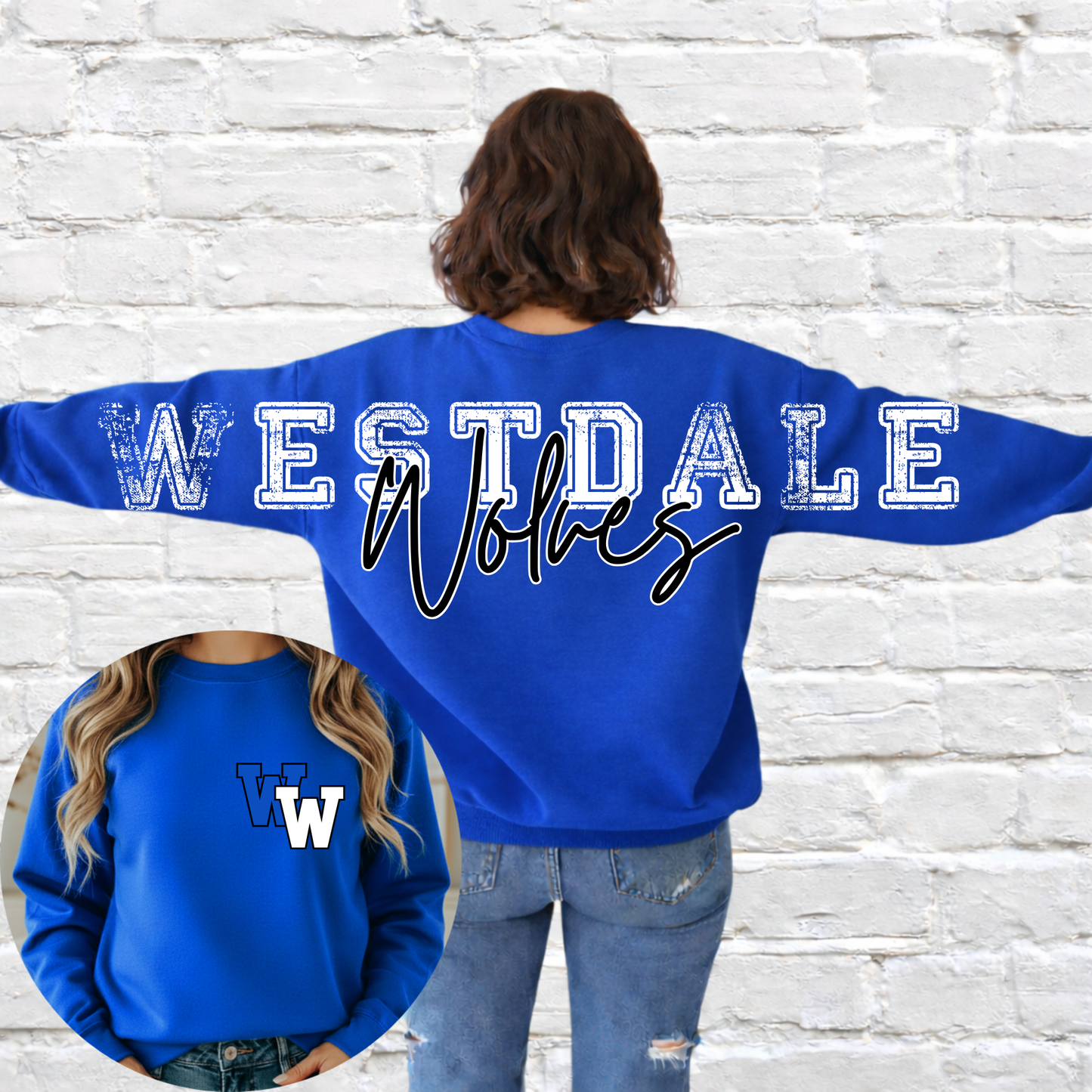 Westdale Wolves - Big Across The Back Crewneck
