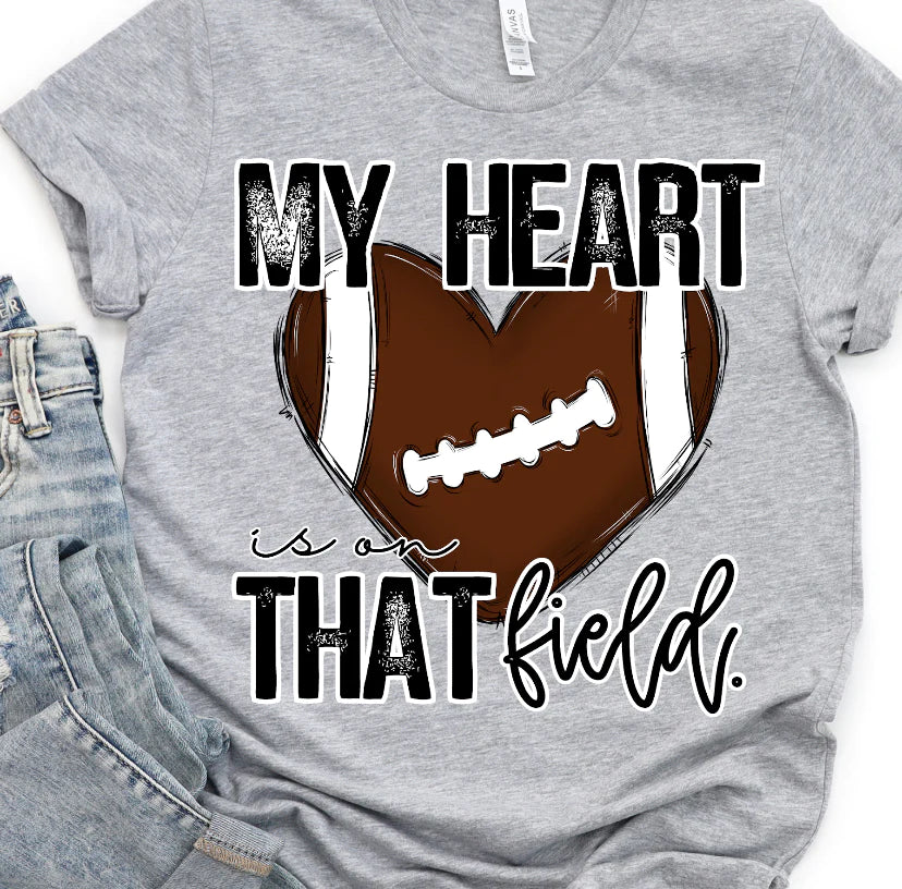 NFL My Heart Is On That Field Football Sports Los Angeles Chargers T Shirt  - Freedomdesign