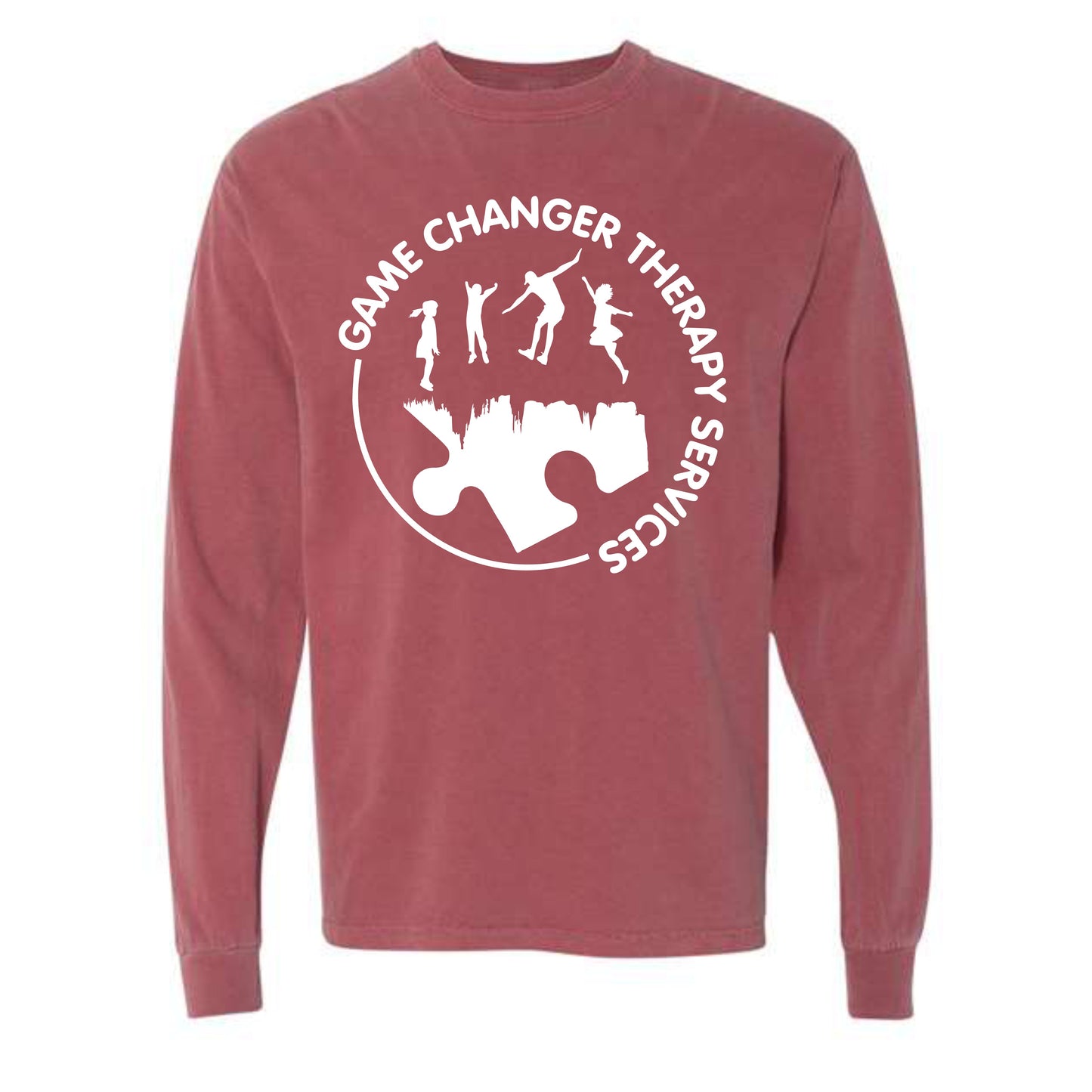 Game Changer Therapy Services Long Sleeve Tee Fall Colors - White Logo