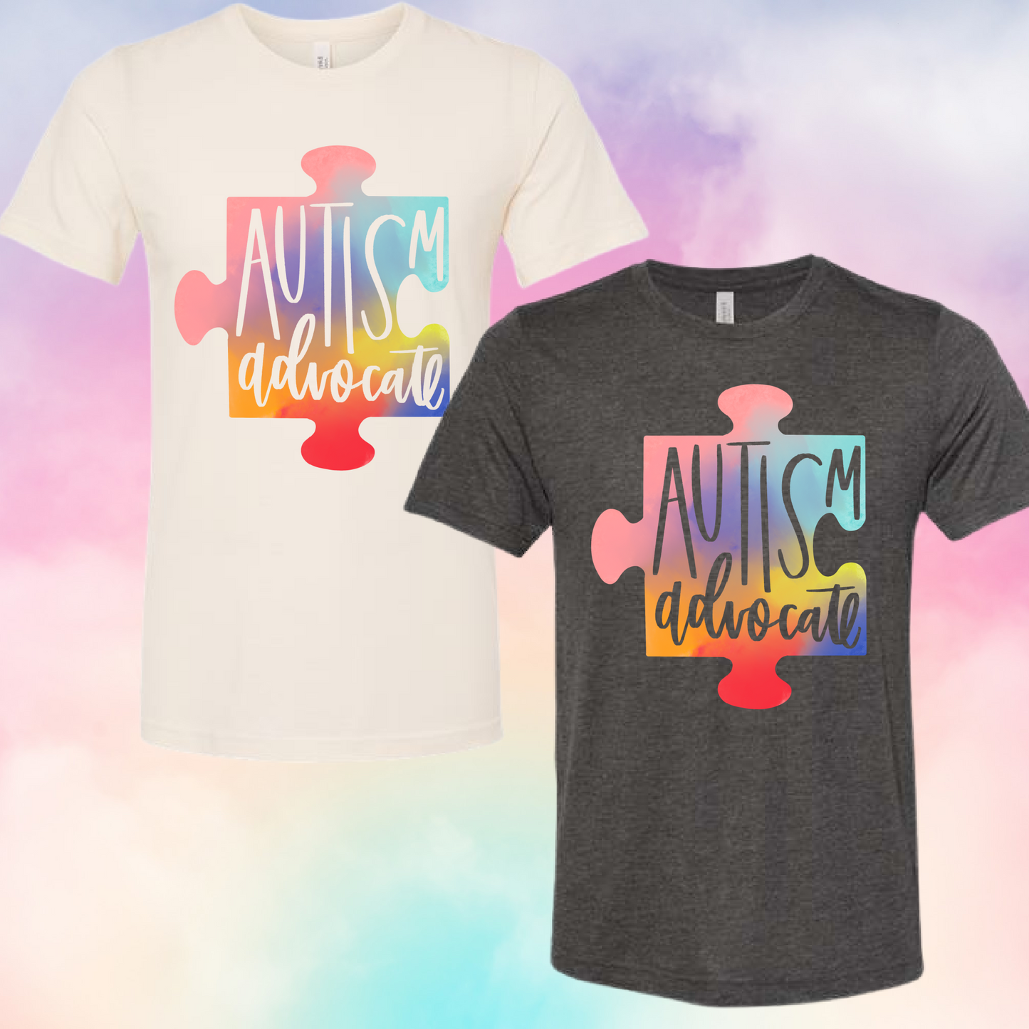 Autism Advocate Watercolor Puzzle Piece (Adult)