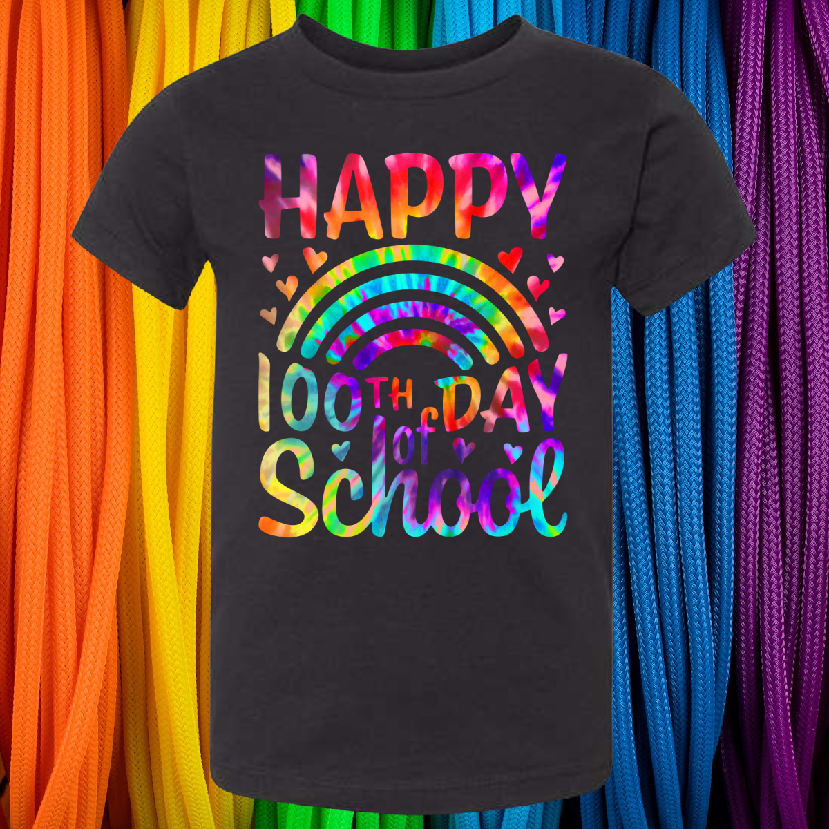 Happy 100th Day of School Tie Dye - Adult