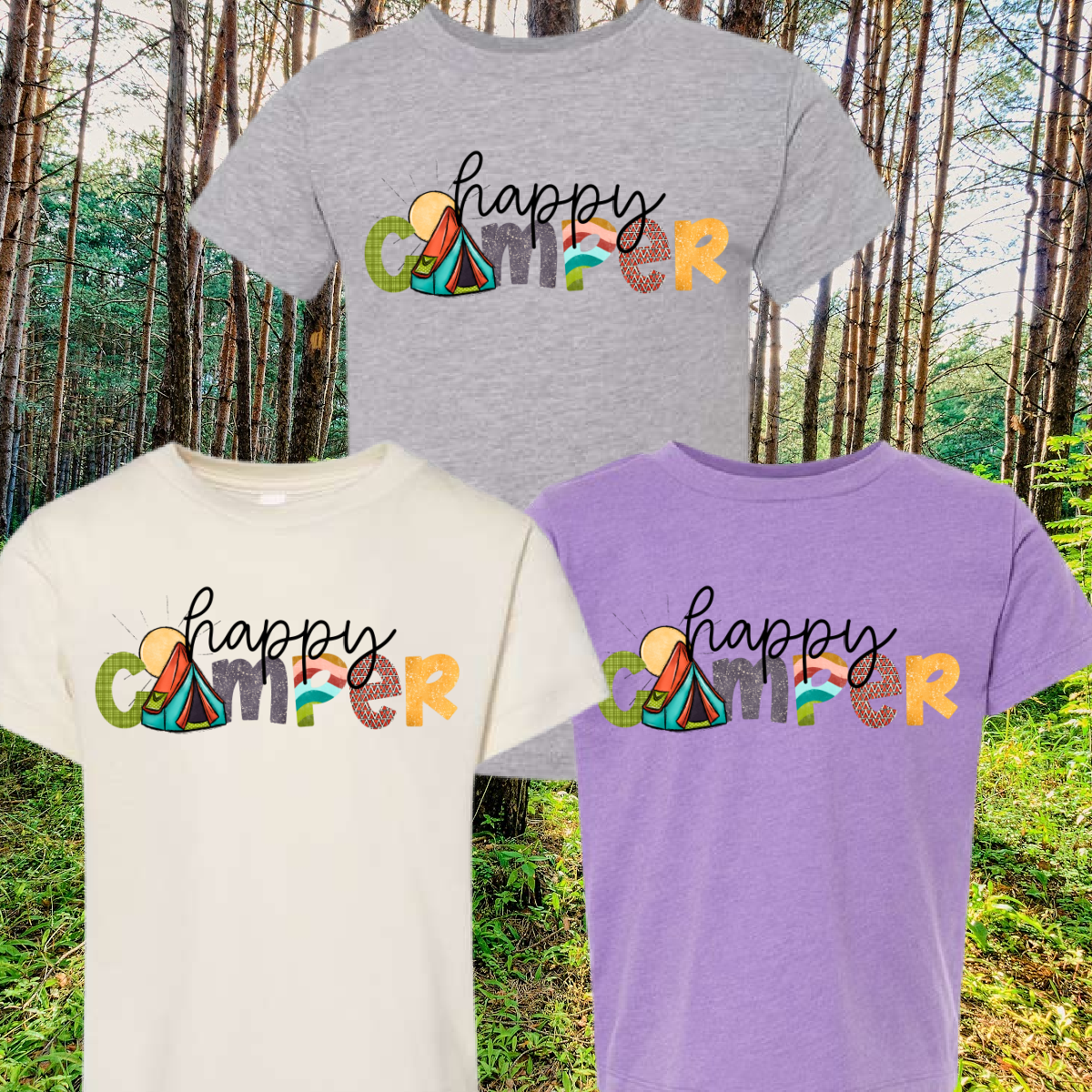 Happy Camper with Tent - YOUTH