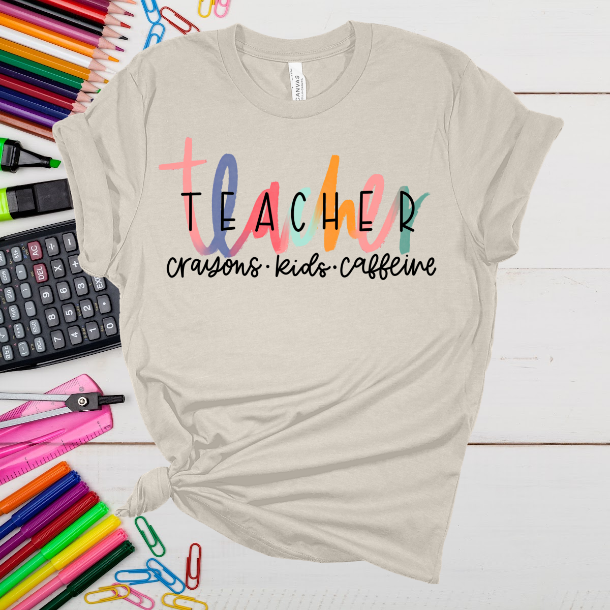 Teacher - Crayons, Kids, Caffeine