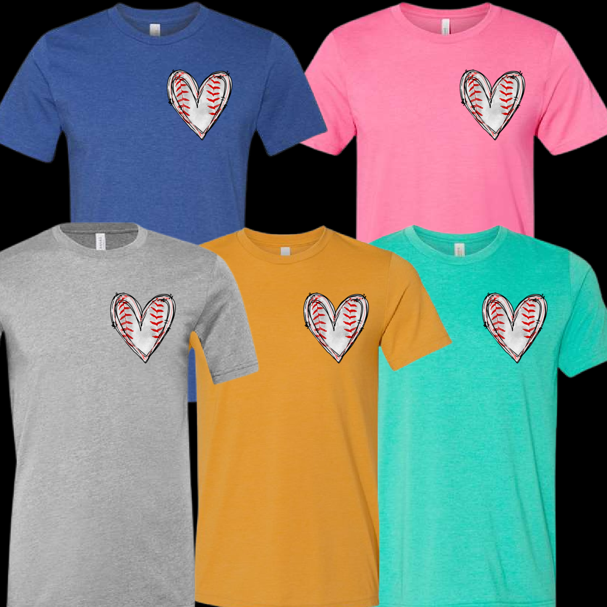 Baseball Heart Oversized Pocket Logo - Only $12 with purchase! (Use Code 12DOLLARDEAL)