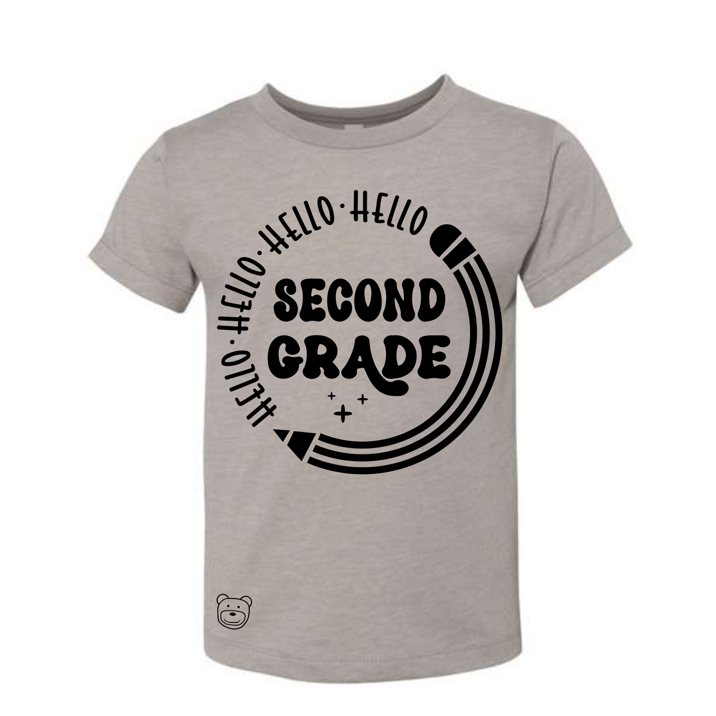 Hello with Pencil Back To School Grade Level Tees - MADE TO ORDER/TWO WEEKS