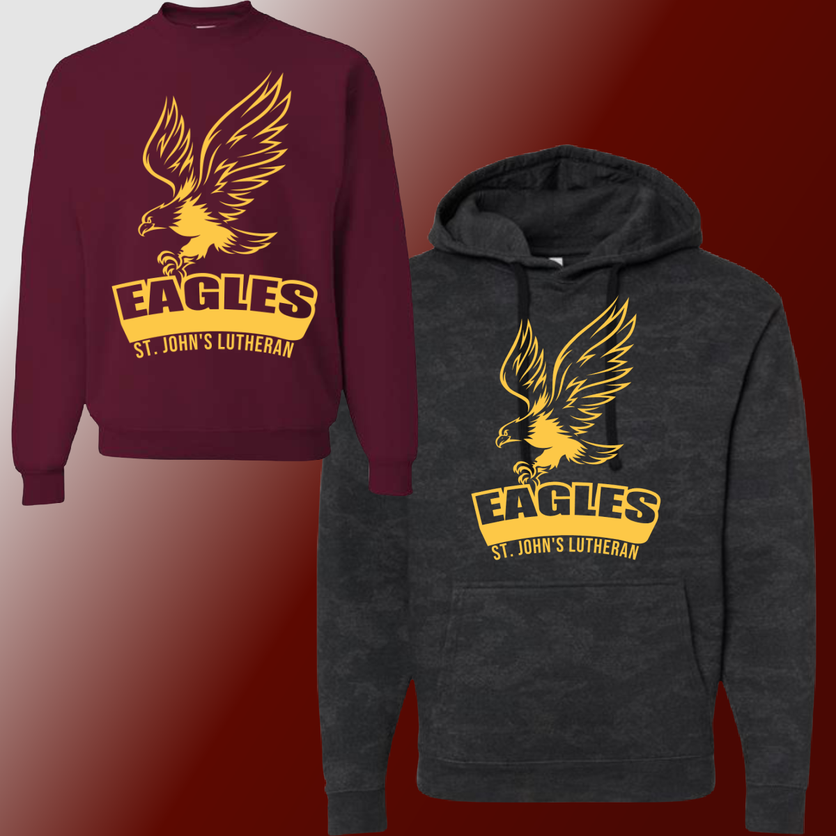 St. John's Eagles - Big Logo Sweatshirt (Youth & Adult Sizes Available)