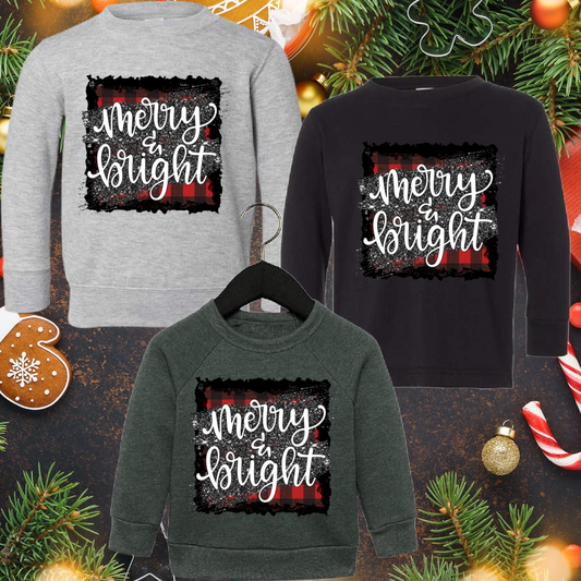 Merry & Bright Buffalo Plaid - Youth