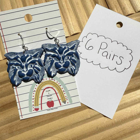 Bangor Bobcats - JR. Mascot Earrings