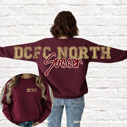 DCFC North Soccer - Big Across The Back Crewneck (Maroon)
