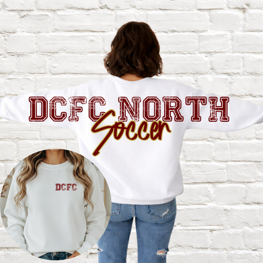 DCFC North Soccer - Big Across The Back Crewneck (White)