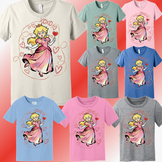 Valentines Day - Mar!o Princess Tee (Youth)