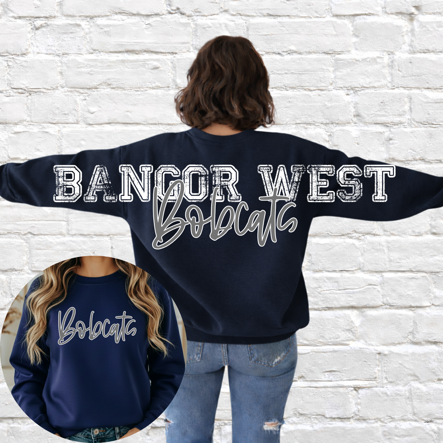 Bangor West Fundraiser - Big Across The Back Crewneck (Youth & Adult)